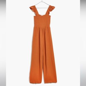 Madewell Women's Orange Jumpsuit Sleeveless Casual Outfit